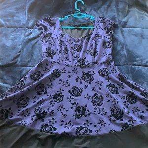 City Chic purple & black skater dress plus size 14